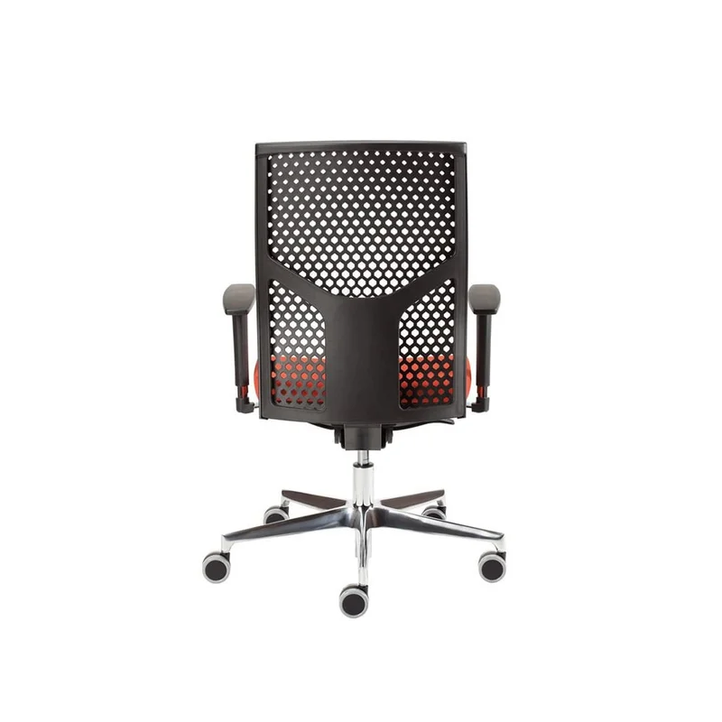 MJ Ergonomic chair Omega Black, red seat, black backrest, assembled sample