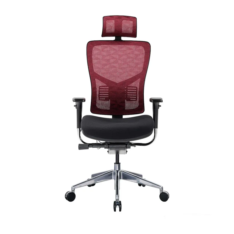 Ергономичен стол RFG TECH@PRO, Multi-function механизъм, до 250 kg, черна седалка, червена облегалка