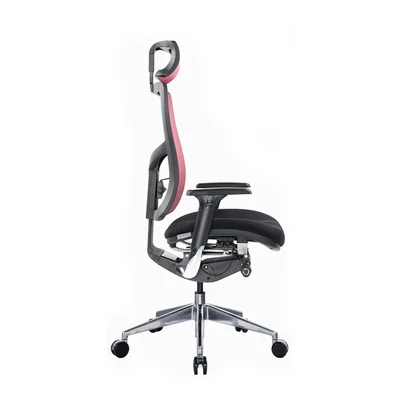 Ергономичен стол RFG TECH@PRO, Multi-function механизъм, до 250 kg, черна седалка, червена облегалка