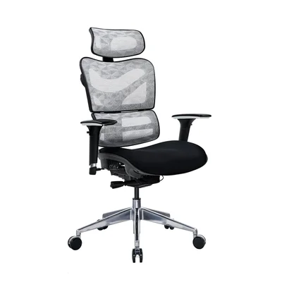 RFG Ergonomic chair TECH@GAMES, black seat, black-white backrest