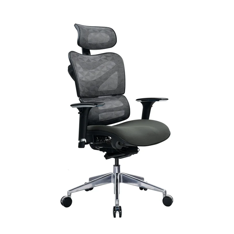 Ергономичен стол RFG TECH@GAMES, Multi-function механизъм, до 250 kg, сив
