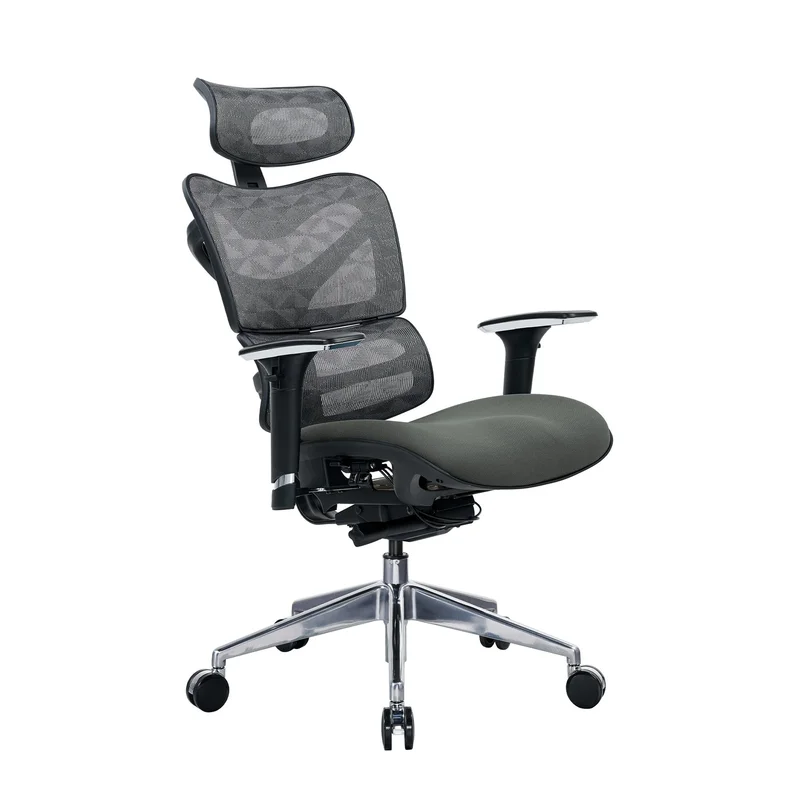 Ергономичен стол RFG TECH@GAMES, Multi-function механизъм, до 250 kg, сив