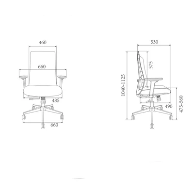 RFG Ergonomic chair Artur W, black seat, black backrest