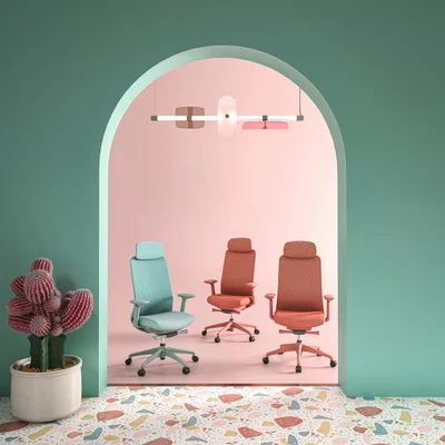 RFG Ergonomic Chair Style HB, coral