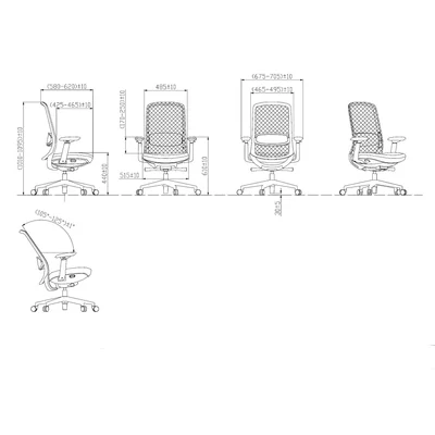 RFG Ergonomic chair Style W, coral