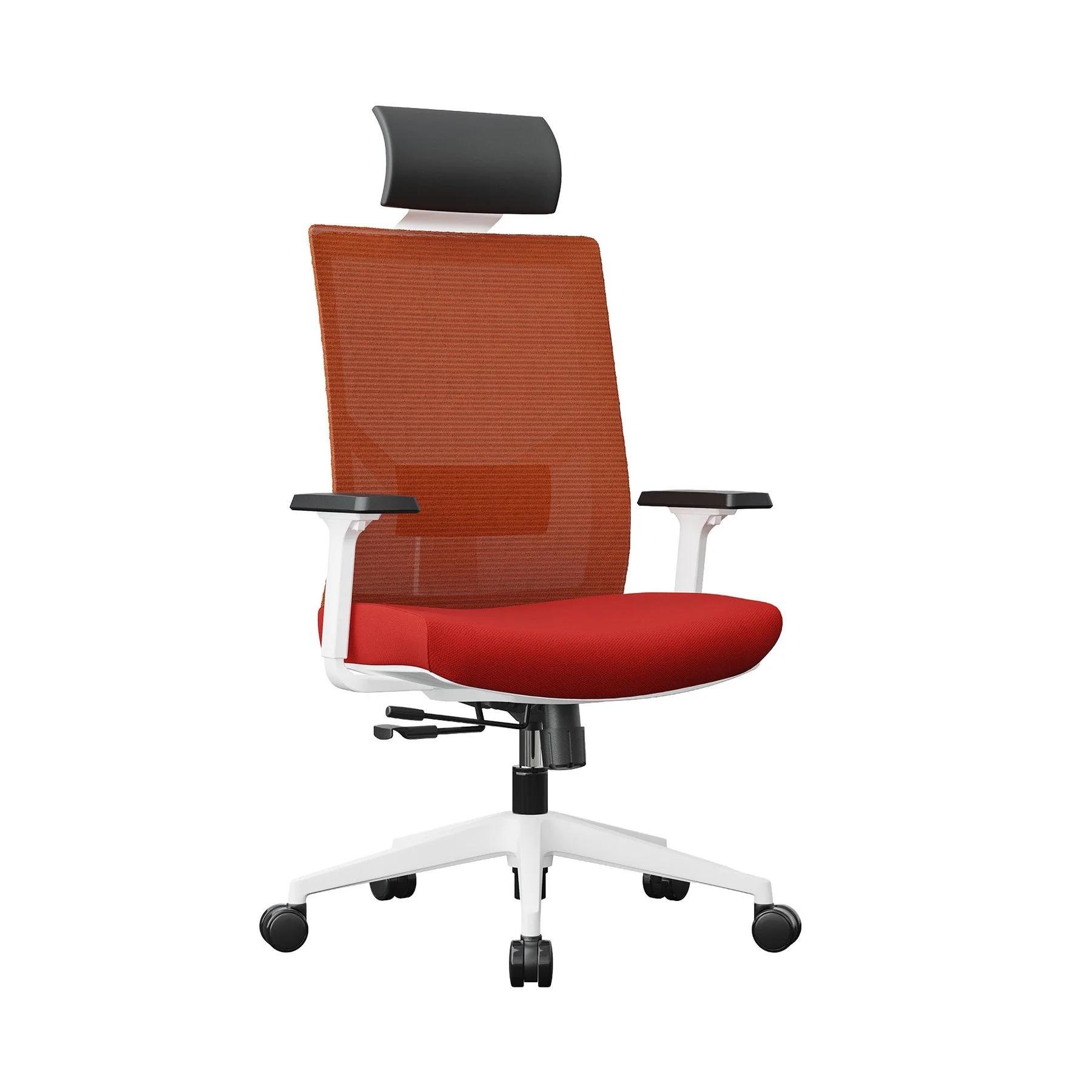 RFG Snow HB Ergonomic Chair, Fabric and Mesh, Multi-Function Mechanism, up to 120 kg, Dark Red Seat, Dark Red Backrest