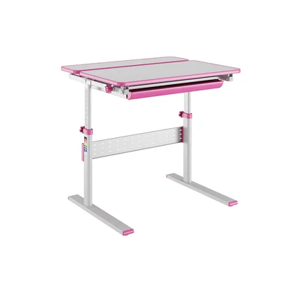 RFG Height-adjustable desk Ergo Kids, children’s, 800 x 660 x 540-760 mm, pink