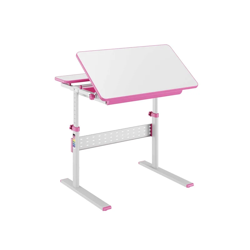 RFG Height-adjustable desk Ergo Kids, children’s, 800 x 660 x 540-760 mm, pink