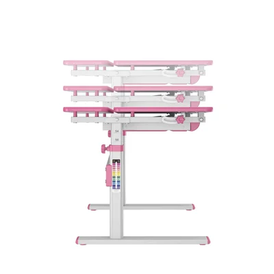 RFG Height-adjustable desk Ergo Kids, children’s, 800 x 660 x 540-760 mm, pink