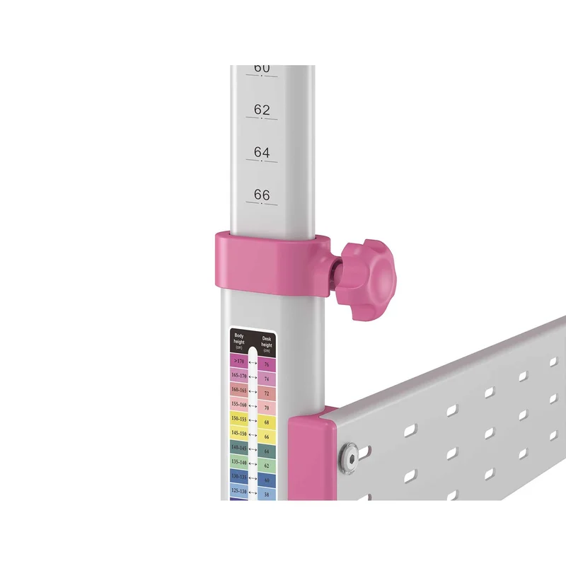 RFG Height-adjustable desk Ergo Kids, children’s, 800 x 660 x 540-760 mm, pink