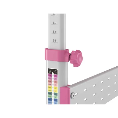 RFG Height-adjustable desk Ergo Kids, children’s, 800 x 660 x 540-760 mm, pink