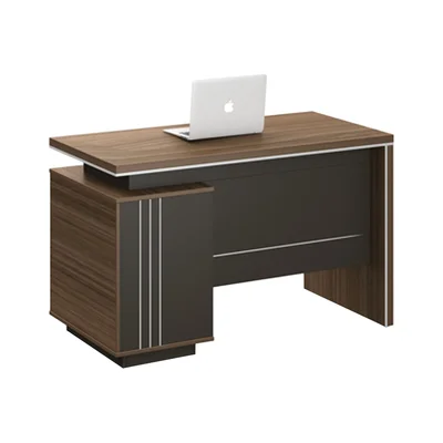 RFG Desk Chicago, with container, 1200 x 600 x 750 mm, Rhine oak and dark grey
