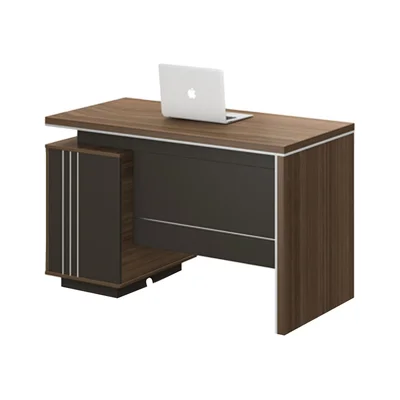 RFG Desk Chicago, with container, 1200 x 600 x 750 mm, Rhine oak and dark grey