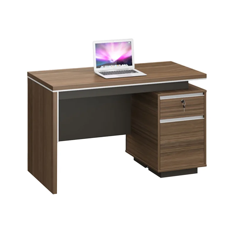 RFG Desk Chicago, with container, 1200 x 600 x 750 mm, Rhine oak and dark grey