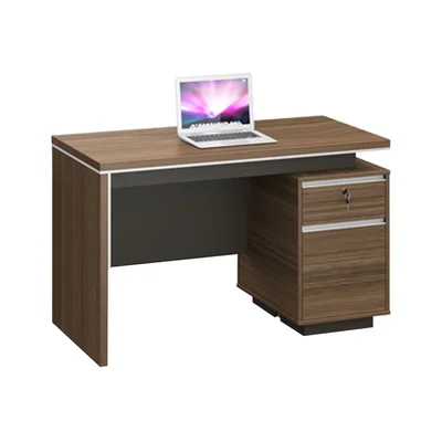 RFG Desk Chicago, with container, 1200 x 600 x 750 mm, Rhine oak and dark grey