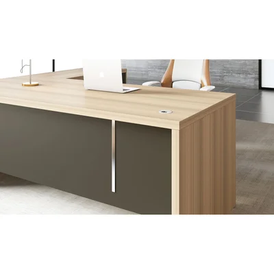 RFG Work desk Milano, 1800 x 790 x 750 mm, light oak and dark gray