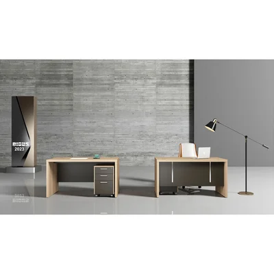 RFG Work desk Milano, 1800 x 790 x 750 mm, light oak and dark gray