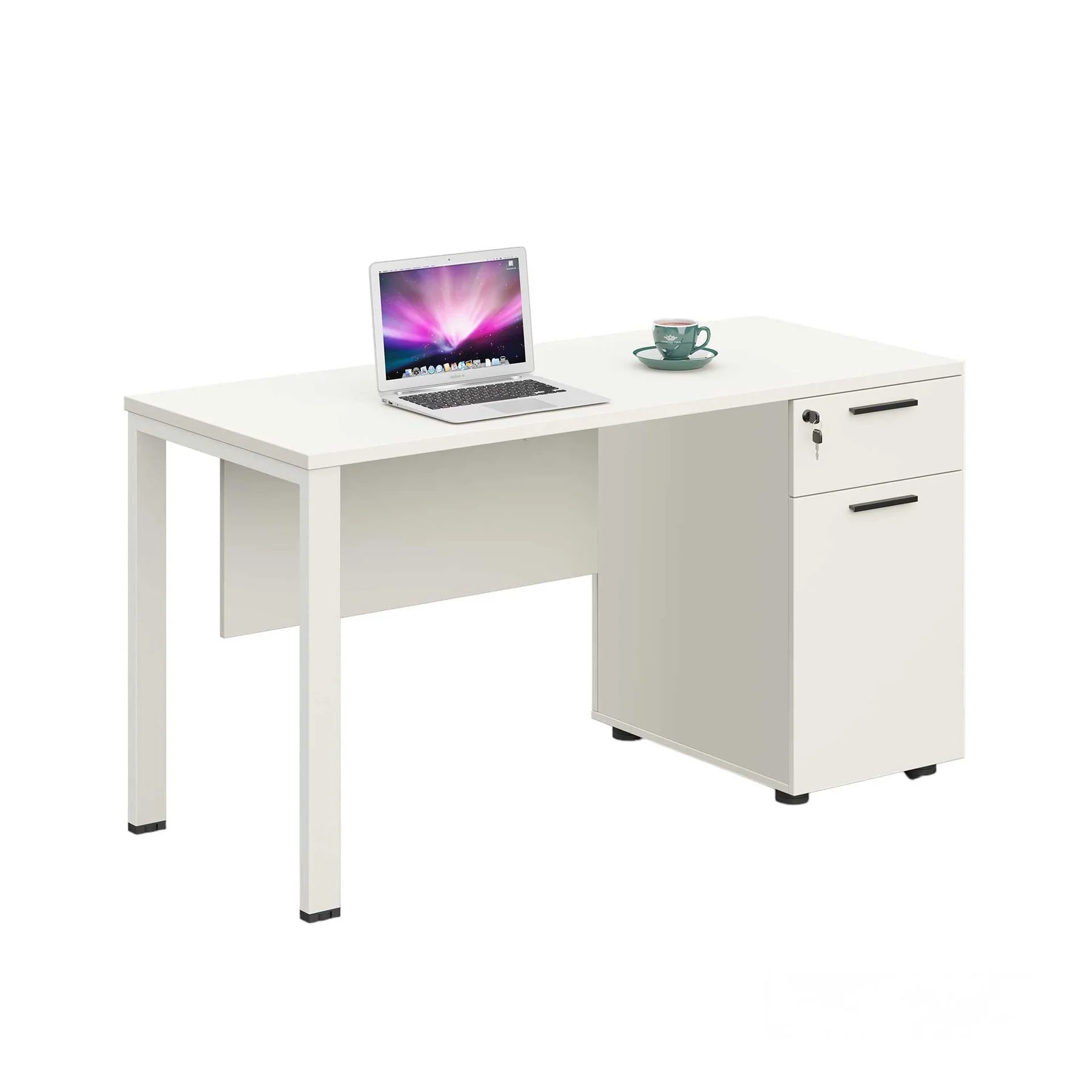 RFG Desk Monaco, with drawer unit, 1200 x 600 x 750 mm, white