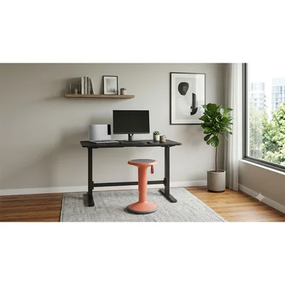 Desk RFG Axis, height-adjustable, 1200 ? 600 ? 700–1150 mm, chipboard 16 mm, black
