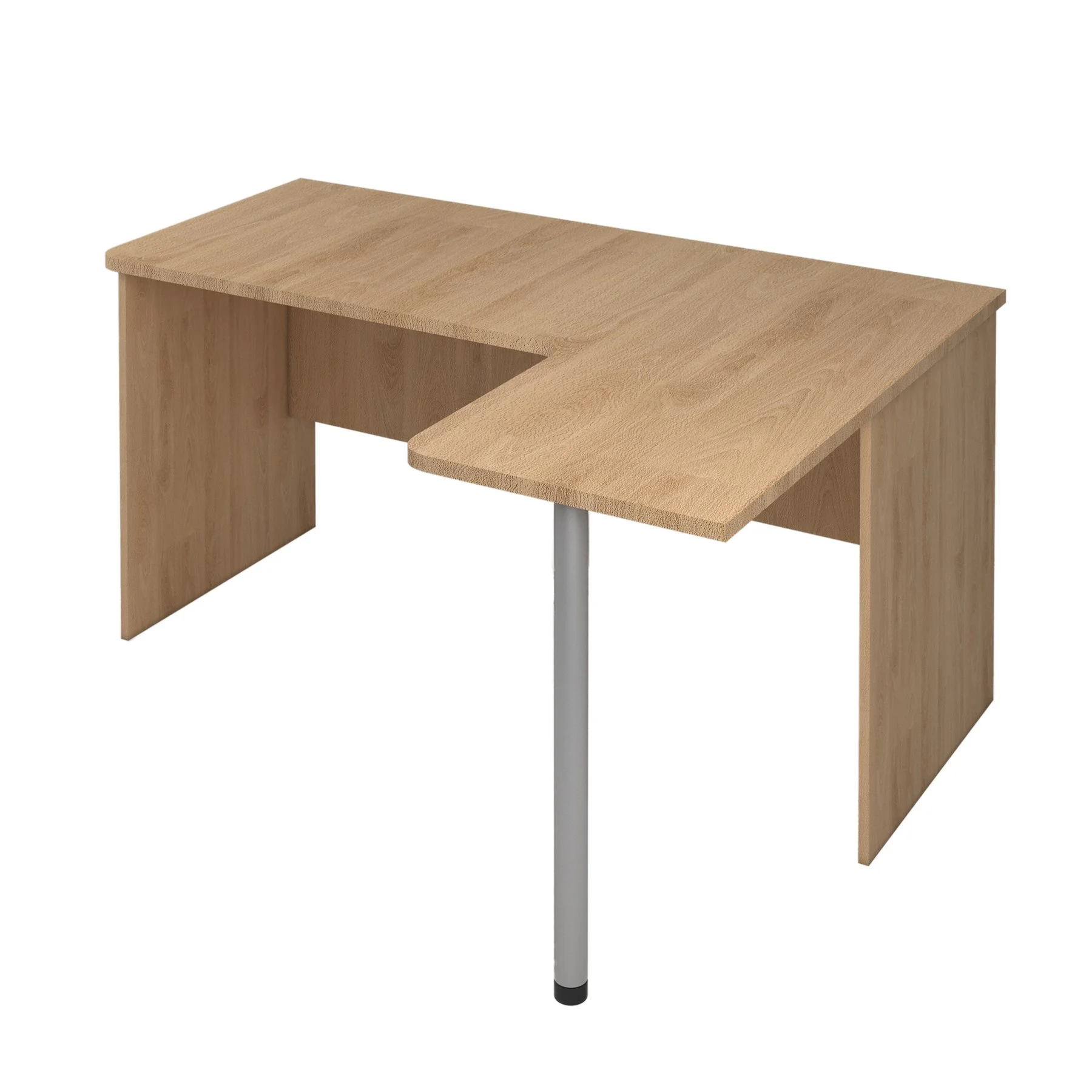 Desk with right curve BU1R, 160 x 120 x 74 cm
