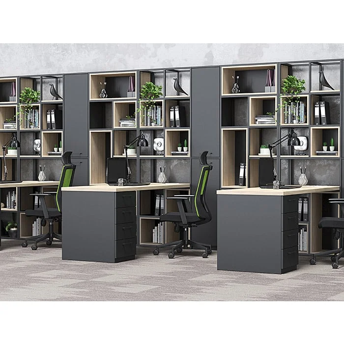 Стелаж RFG Boxi M, метален, 72 х 37 х 212 cm, черен
