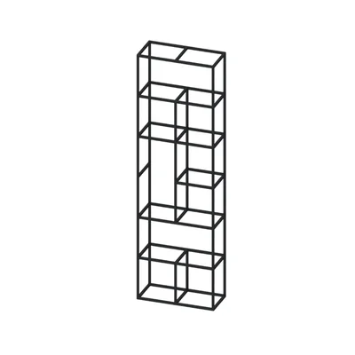 RFG Shelving Boxi M, metal, 720 x 370 x 2120 mm, black
