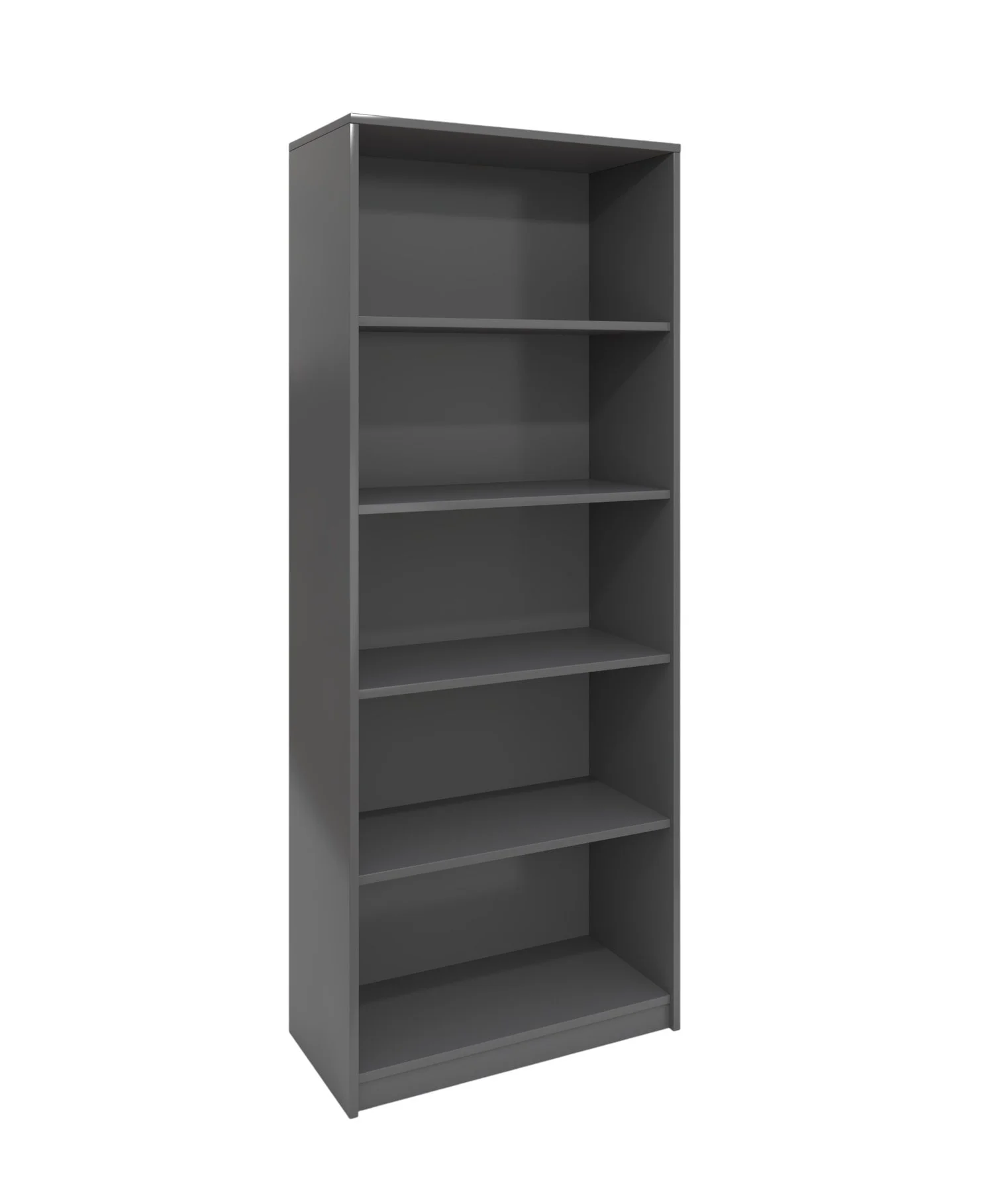 Bookcase RFG RS6 Parma, 800 х 400 х 2000 mm, chipboard 18 mm, pearl graphite
