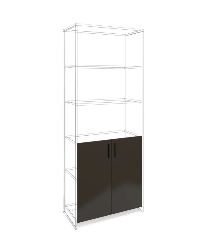 Врата RFG RV3 Chicago S3, 380 х 18 х 760 mm, ПДЧ 18 mm, тъмносива, 2 броя в комплект