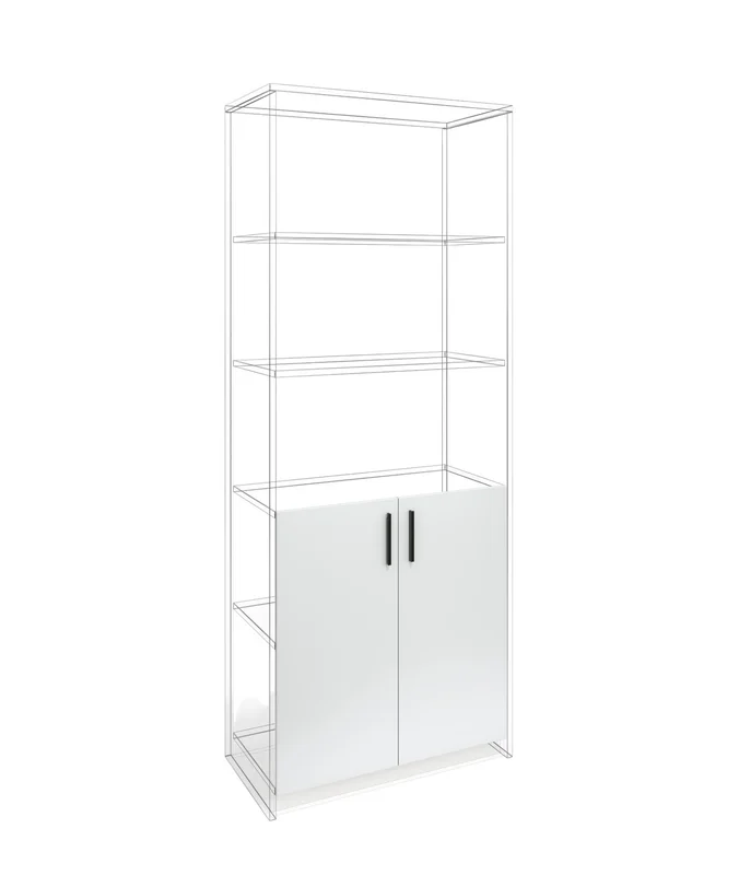 Врата RFG RV3 Monaco S3, 380 х 18 х 760 mm, ПДЧ 18 mm, 2 броя в комплект, бял