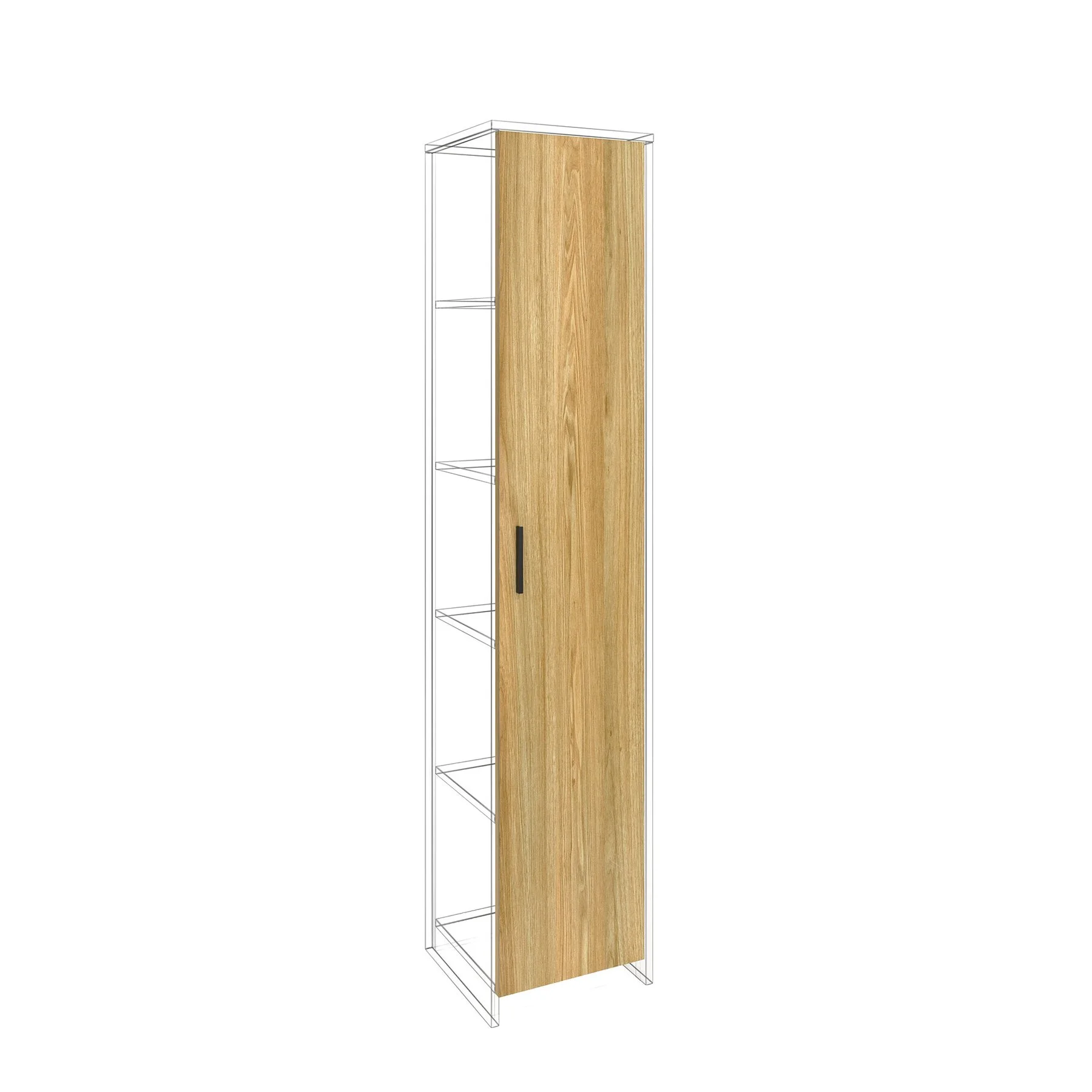 Door RFG RV1 Monaco, 380 х 18 х 1920 mm, chipboard 18 mm, elm