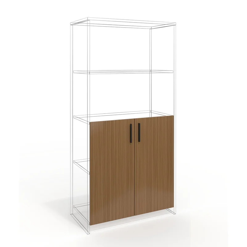 Door RFG RV3 Parma S4, 380 х 18 х 760 mm, chipboard 18 mm, set of 2, walnut