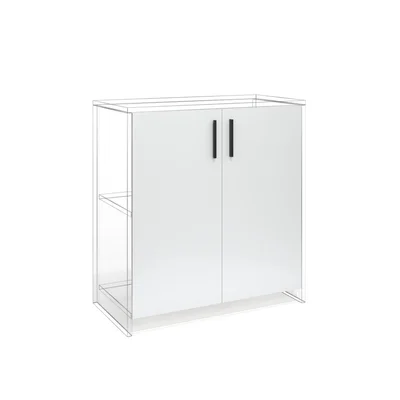 Door RFG RV3 Monaco S4, 380 х 18 х 760 mm, chipboard 18 mm, set of 2, white