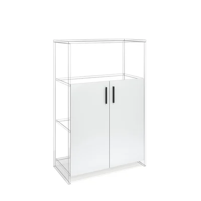Door RFG RV3 Monaco S4, 380 х 18 х 760 mm, chipboard 18 mm, set of 2, white