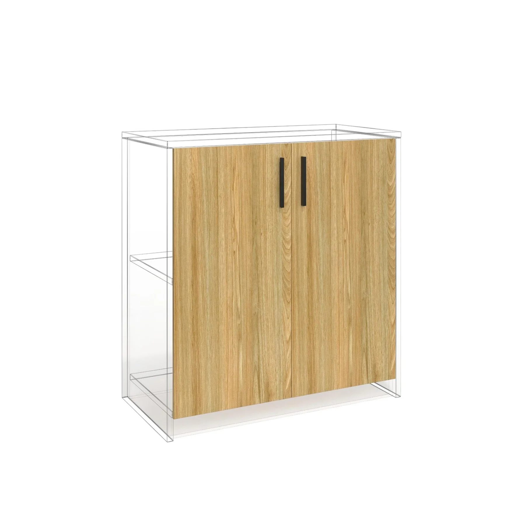 Door RFG RV3 Monaco S4, 380 х 18 х 760 mm, chipboard 18 mm, set of 2, elm