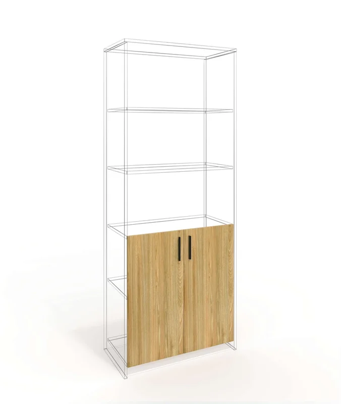 Door RFG RV3 Monaco S4, 380 х 18 х 760 mm, chipboard 18 mm, set of 2, elm