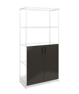 Door RFG RV3 Chicago S5, 380 х 18 х 760 mm, chipboard 18 mm, set of 2, dark grey