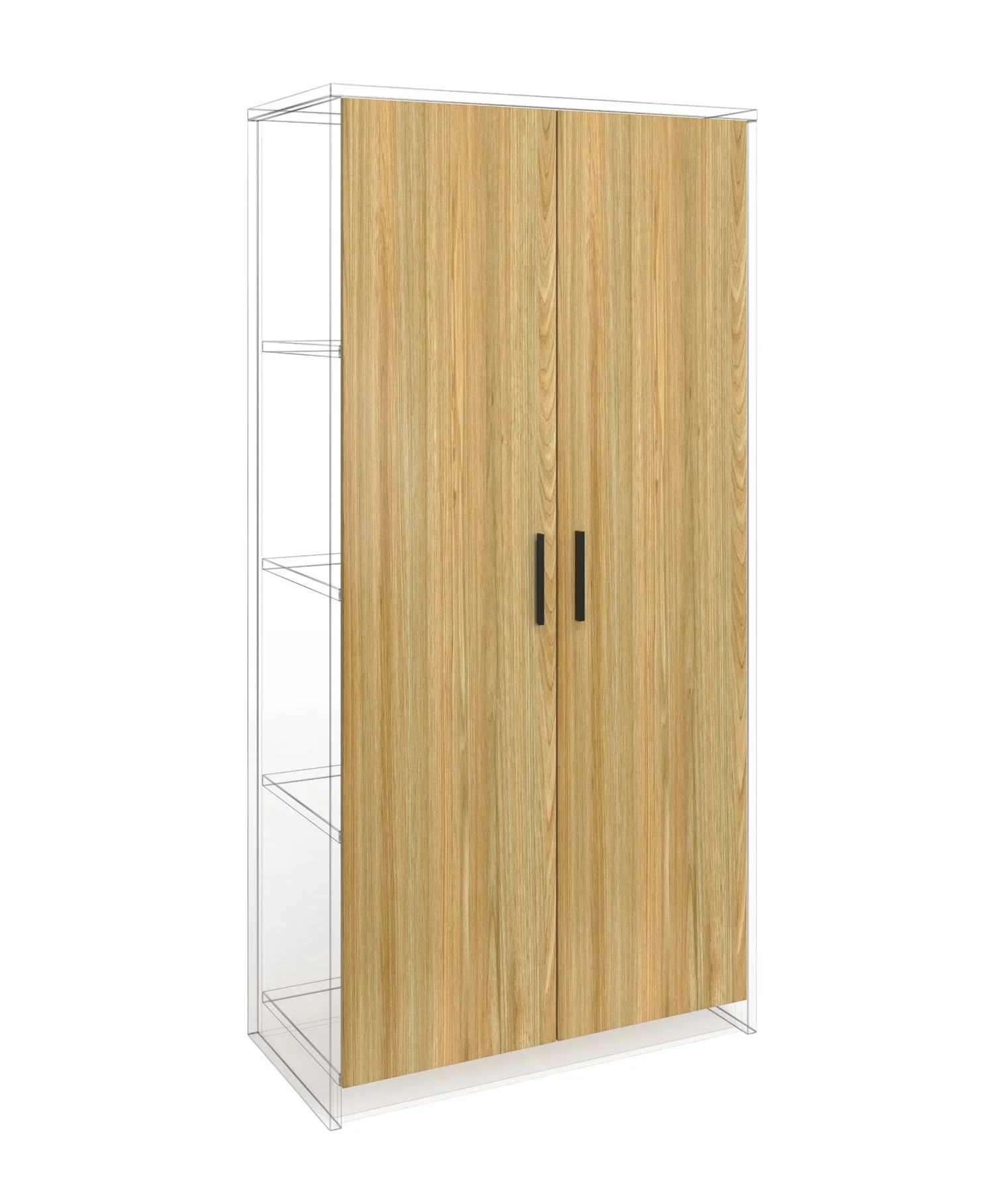 Door RFG RV2 Milano, 380 х 18 х 1540 mm, chipboard 18 mm, set of 2, elm