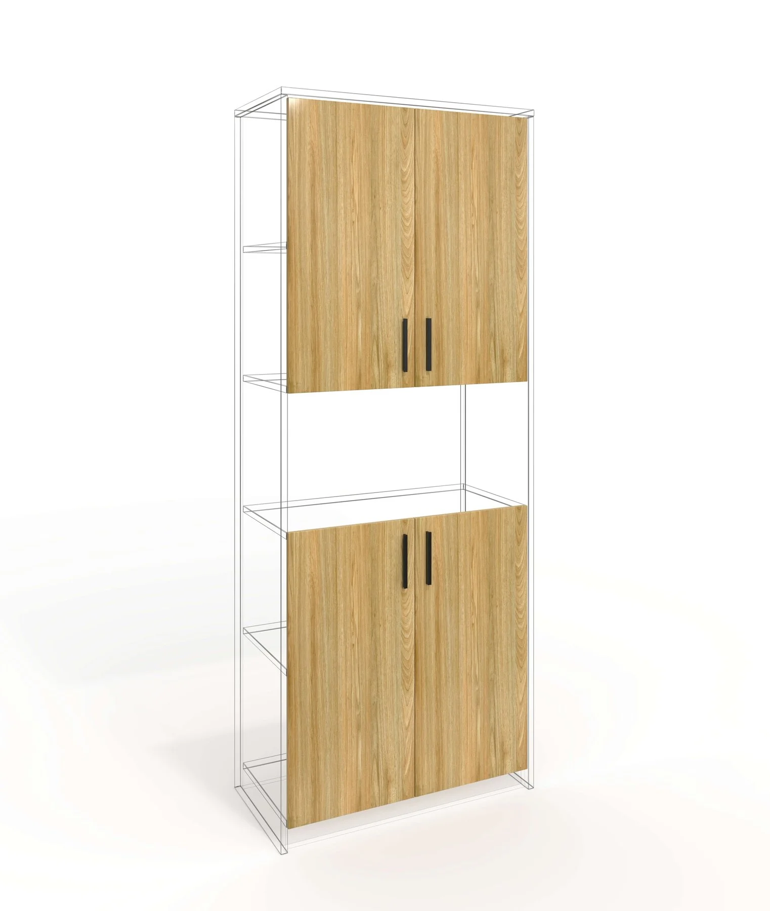 Door RFG RV3 Monaco, 380 х 18 х 760 mm, chipboard 18 mm, set of 4, elm