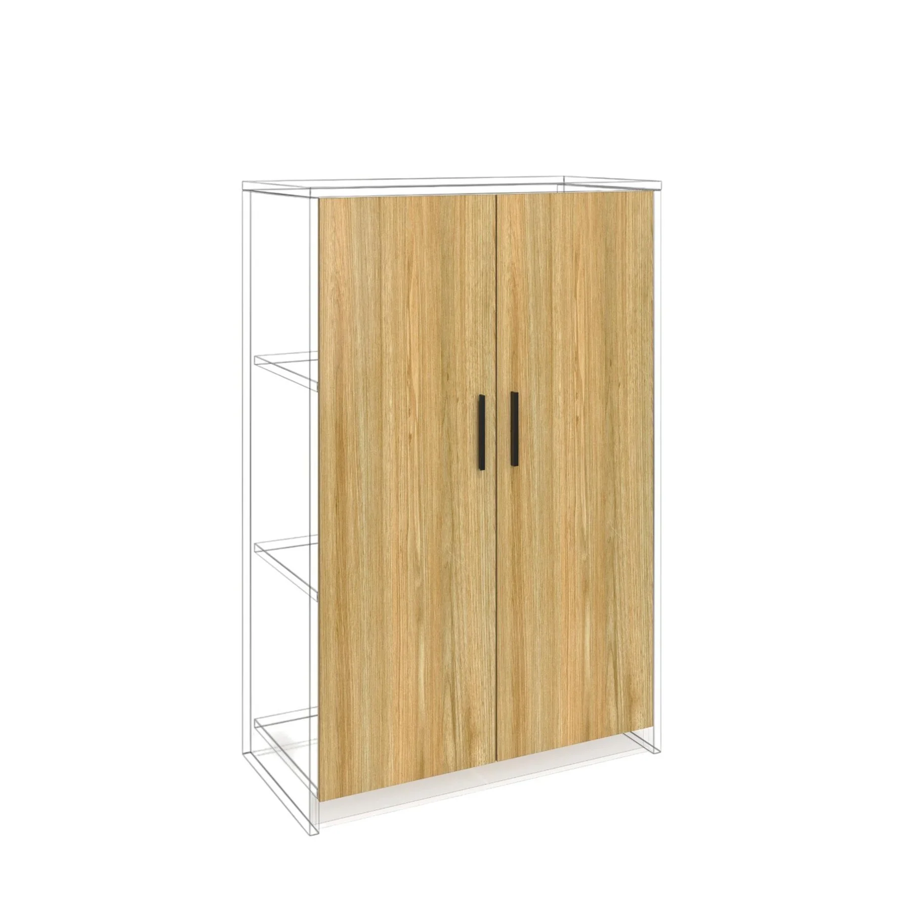 Door RFG RV7 Monaco, 380 х 18 х 1110 mm, chipboard 18 mm, set of 2, elm