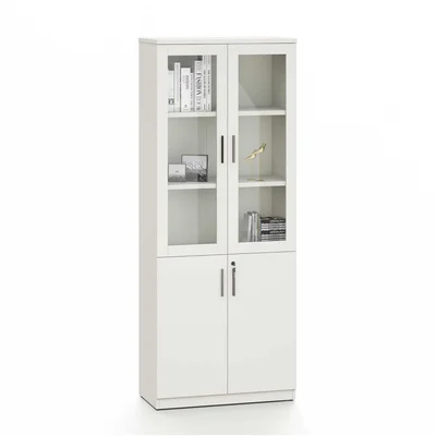 RFG Cabinet Monaco, with glass doors, 800 x 400 x 2000 mm, white