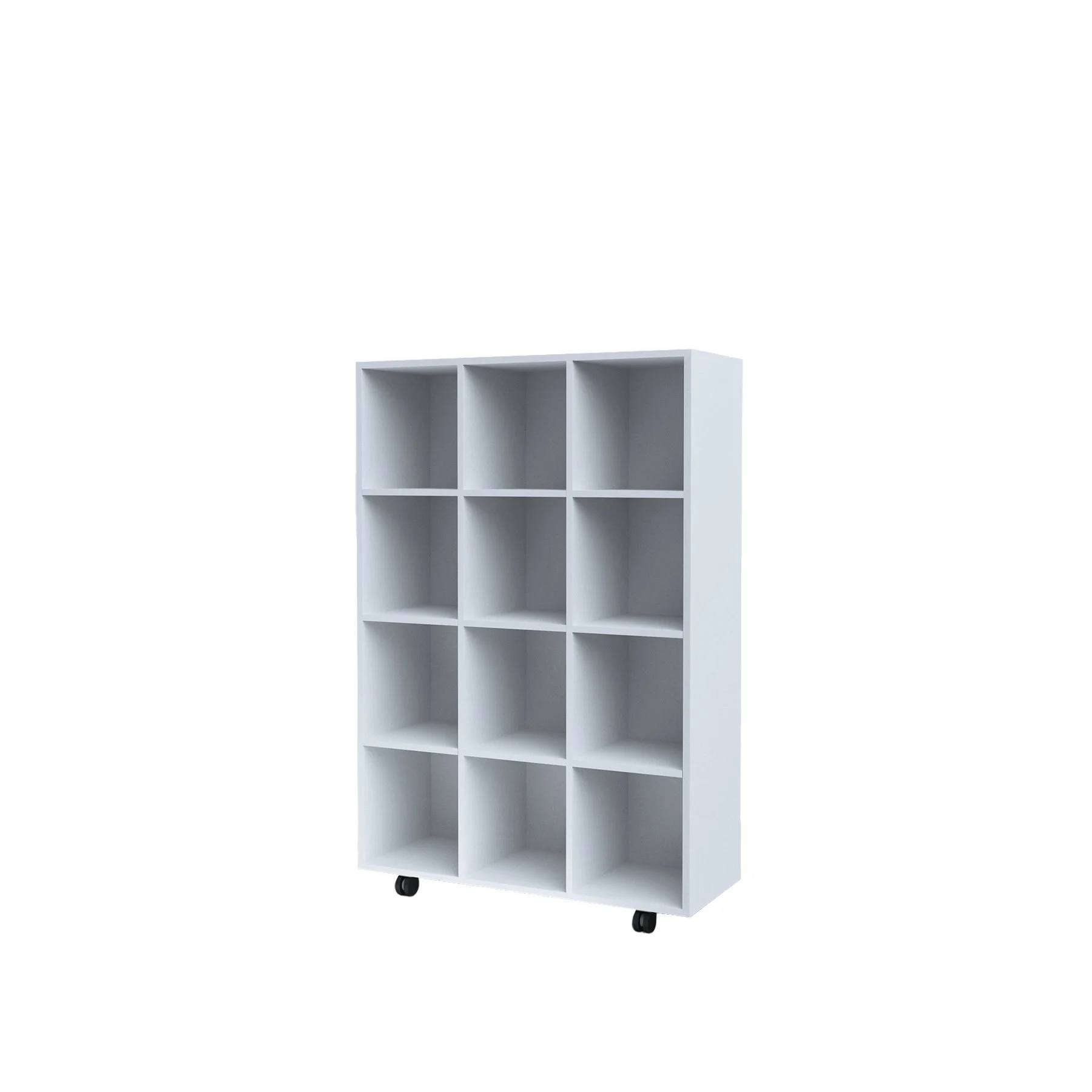 RFG Cabinet, with 12 compartments, with castors, 1040 x 400 x 1500 mm, white