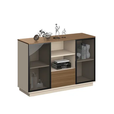 RFG Cabinet Paris, 1 200 x 400 x 800 mm, walnut and light gray