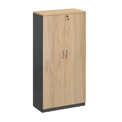 Шкаф RFG Monaco, 800 x 400 x 1600 mm, ПДЧ, бряст и черно