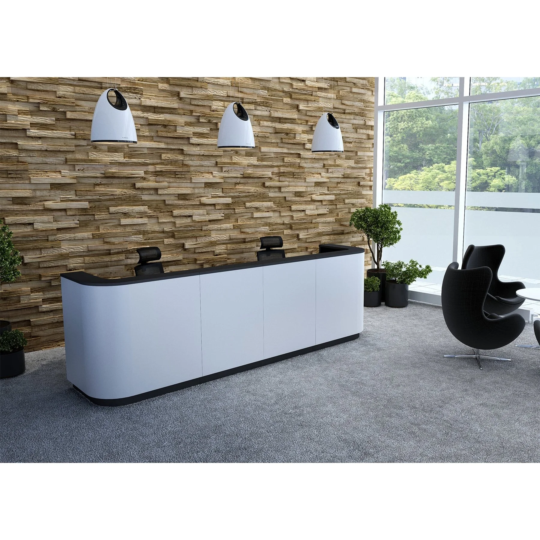 RFG Reception module curved Point, left, 100 x 80 x 112.50 cm