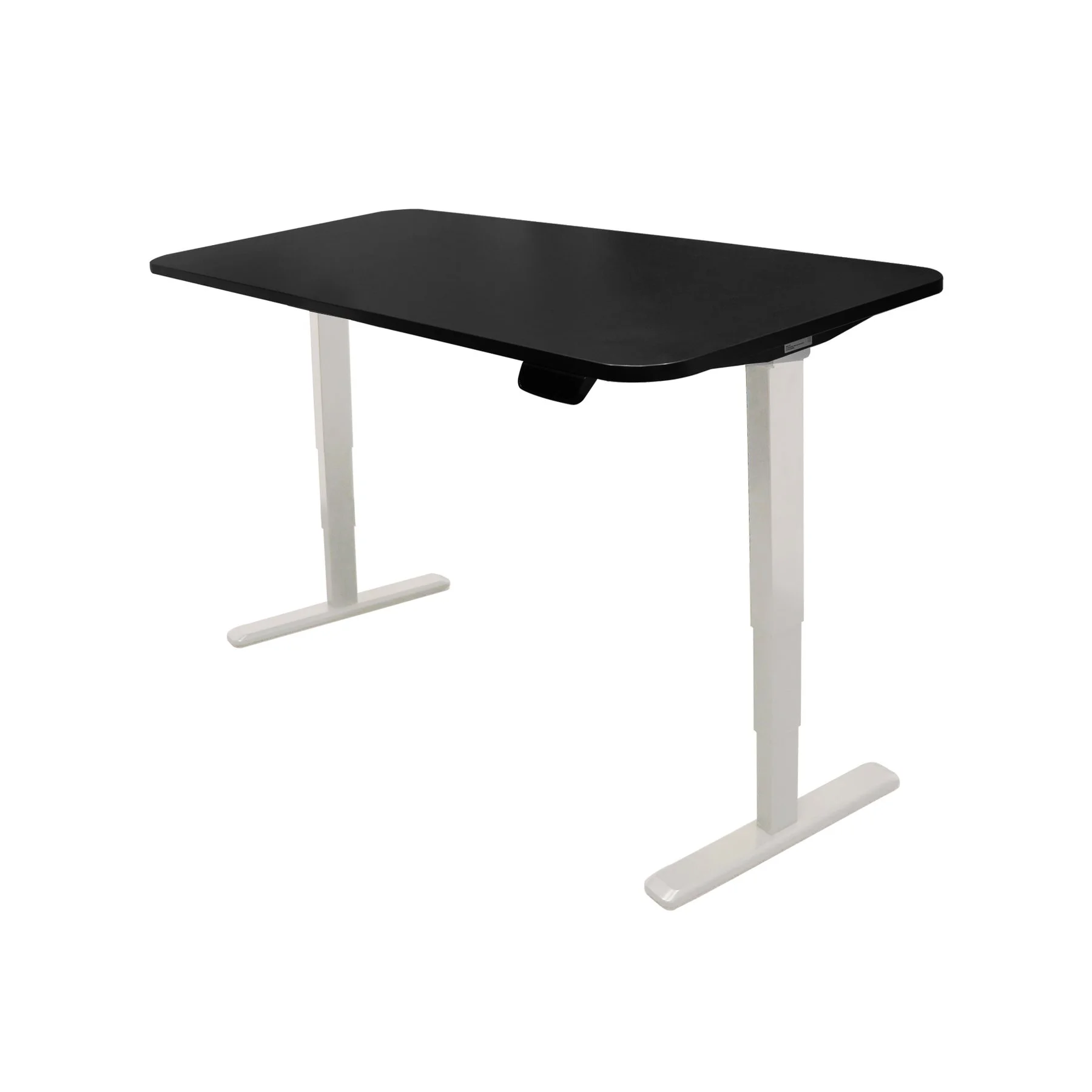 RFG Meeting Table, adjustable height, black top, white metal
