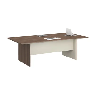 RFG Conference table Lisbon, 2400 x 1200 x 760 mm, na oak and gray