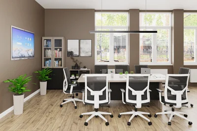RFG Conference table Milano, 2 400 x 1 200 x 750 mm, light oak and dark gray