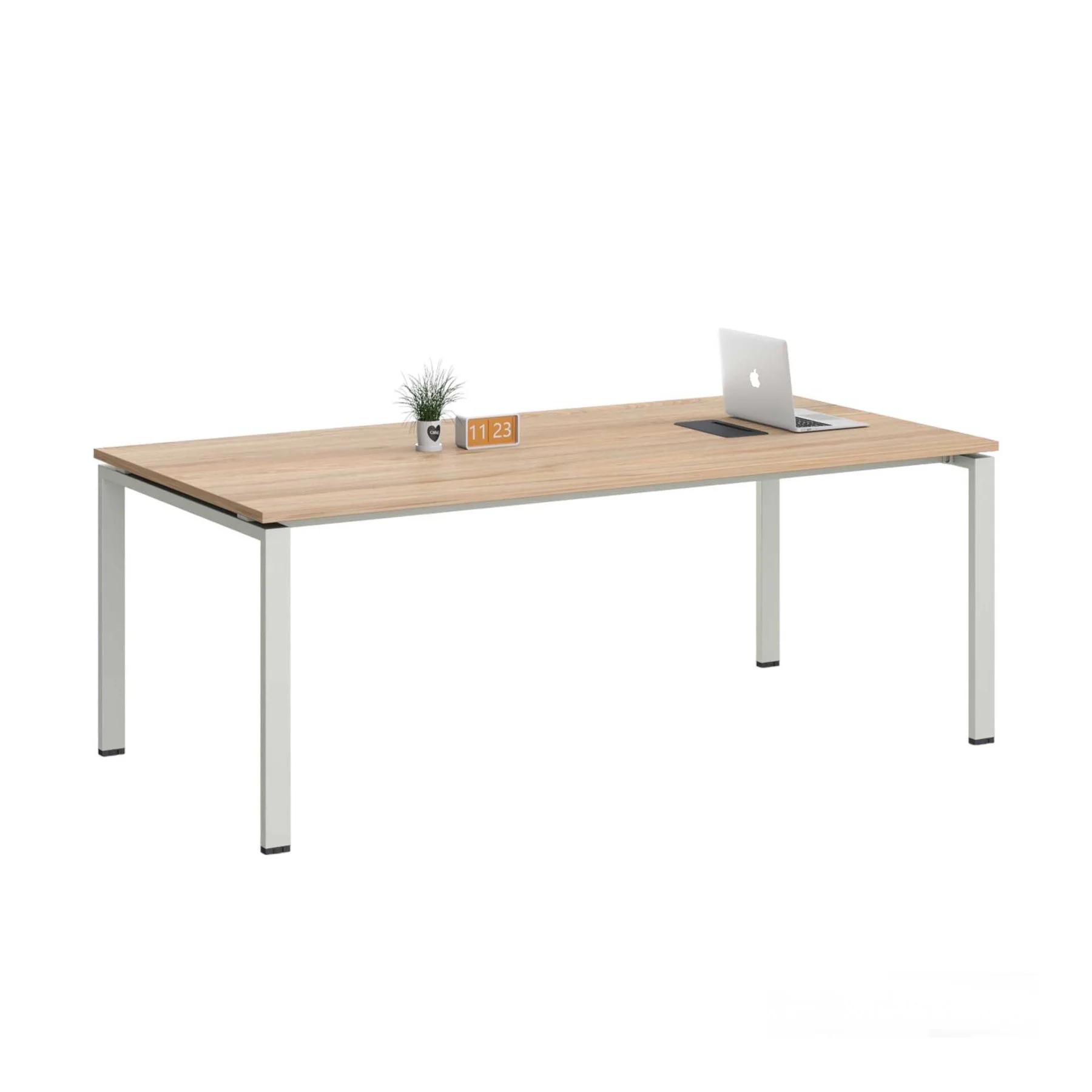 Conference Table RFG Monaco, 2000 x 1000 x 750 mm, chipboard 25 mm, elm top, white metal