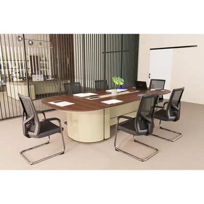 RFG Conference table Savona, 3 200 x 1 400 x 750 mm, Australian oak and gray