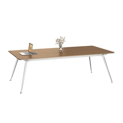 RFG Conference table Paris, 2400 x 1200 x 750 mm, walnut and light grey